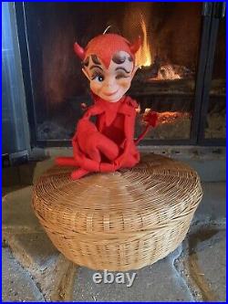 Vintage 1968 Kamar Dikkens Red Devil Knee Hugger Doll Winking Japan