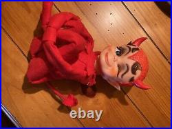Vintage 1968 Kamar Dikkens Red Devil Knee Hugger Doll Winking Japan
