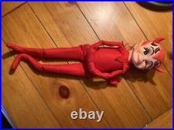 Vintage 1968 Kamar Dikkens Red Devil Knee Hugger Doll Winking Japan