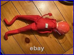 Vintage 1968 Kamar Dikkens Red Devil Knee Hugger Doll Winking Japan