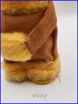 Vintage 1968 Kamar Girl Doll Japan Big Eyes 6 Ornament Orange Yellow Winter