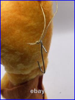 Vintage 1968 Kamar Girl Doll Japan Big Eyes 6 Ornament Orange Yellow Winter