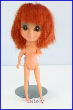 Vintage 1968 Kamar Tia Maria Doll Pre Blythe Japan Red Hair Big Eye Doll NUDE