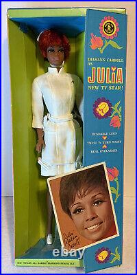 Vintage 1968 Mattel JULIA Barbie Doll Rooted Eyelashes Japan Diahann Carroll See