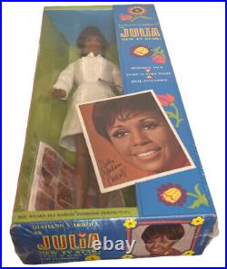 Vintage 1968 Mattel Julia TV Star Diahann Carroll Doll Original Box #1127 MINT