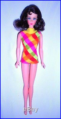 Vintage 1969 Brunette Marlo Thomas Flip Twist N Turn TNT Barbie 1160 Japan Mint