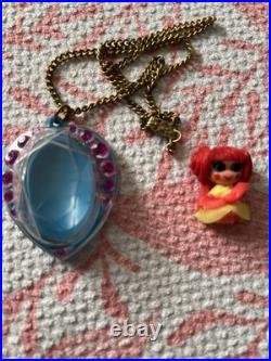 Vintage 1969 MATTEL flower JEWELRY Liddle Kiddle HEART NECKLACE DOLL in LOCKET