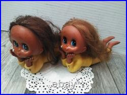 Vintage 1970s Japan Showa Big Eyed Teardrop Doll (2PK BUNDLE) READ-READ