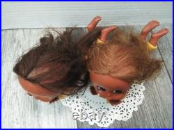 Vintage 1970s Japan Showa Big Eyed Teardrop Doll (2PK BUNDLE) READ-READ
