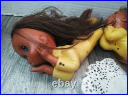 Vintage 1970s Japan Showa Big Eyed Teardrop Doll (2PK BUNDLE) READ-READ