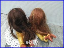 Vintage 1970s Japan Showa Big Eyed Teardrop Doll (2PK BUNDLE) READ-READ