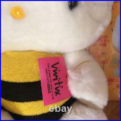 Vintage 1990s Sanrio Hello Kitty Plushy Plush doll Toy Bee Limited Rare Japan