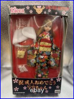 Vintage 1997 Takara Licca Chan Doll Kimono withFlowers Japan Limited Edition NEW