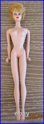 Vintage 1st Issue Barbie Blonde Bubble Cut Greasy Face'61 Red Lips SS Booklet