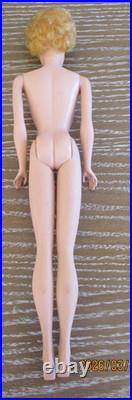Vintage 1st Issue Barbie Blonde Bubble Cut Greasy Face'61 Red Lips SS Booklet