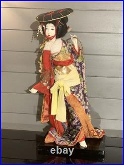 Vintage 24 Japanese Geisha Doll From Nishi Dolls, Handmade In Japan