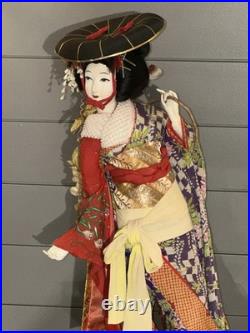 Vintage 24 Japanese Geisha Doll From Nishi Dolls, Handmade In Japan