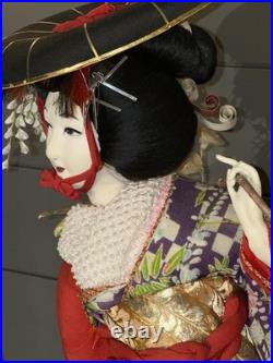 Vintage 24 Japanese Geisha Doll From Nishi Dolls, Handmade In Japan