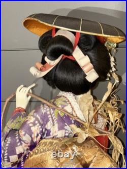 Vintage 24 Japanese Geisha Doll From Nishi Dolls, Handmade In Japan
