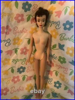 Vintage #3/4 transitional brunette ponytail Barbie blue eyeliner in OSS