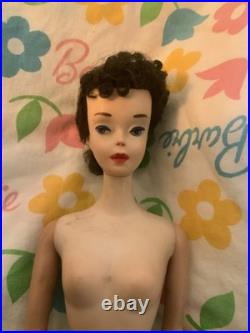Vintage #3/4 transitional brunette ponytail Barbie blue eyeliner in OSS