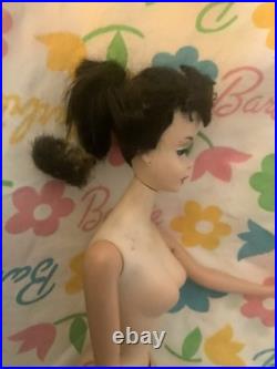 Vintage #3/4 transitional brunette ponytail Barbie blue eyeliner in OSS