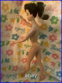 Vintage #3/4 transitional brunette ponytail Barbie blue eyeliner in OSS