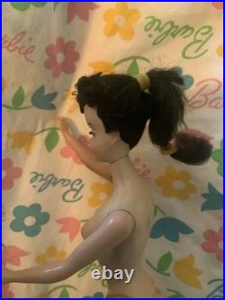 Vintage #3/4 transitional brunette ponytail Barbie blue eyeliner in OSS