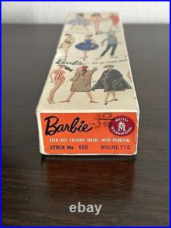 Vintage #3 Barbie Doll Solid TM Body & Box Original Zebra Suit 1959 (By Mattel)