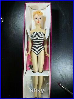 Vintage #3 Blonde Ponytail Barbie Doll Mattel Brown Eyeliner