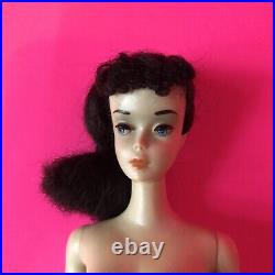 Vintage #3 Brunette Ponytail Barbie Doll Solid TM Body Original 1960