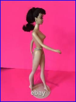 Vintage #3 Brunette Ponytail Barbie Doll Solid TM Body Original 1960