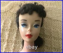 Vintage #3 Brunette Ponytail Barbie Doll w OSS gorgeous blue eyeliner