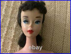 Vintage #3 Brunette Ponytail Barbie Doll w OSS gorgeous blue eyeliner