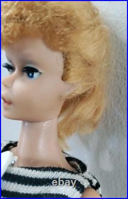 Vintage #4 MATTEL Blonde Solid Body Ponytail Barbie Doll Japan No Green 1960's
