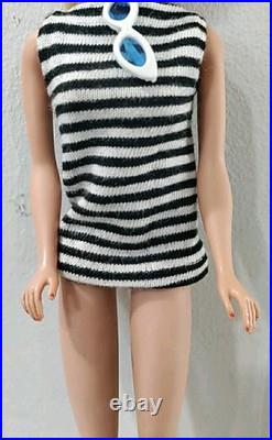 Vintage #4 MATTEL Blonde Solid Body Ponytail Barbie Doll Japan No Green 1960's