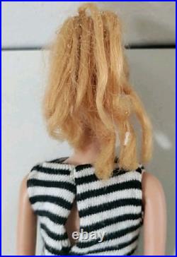 Vintage #4 MATTEL Blonde Solid Body Ponytail Barbie Doll Japan No Green 1960's