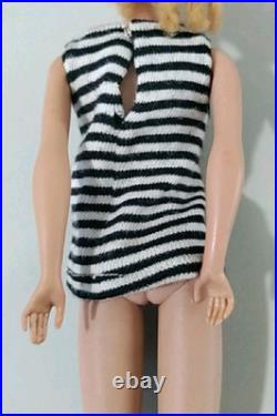 Vintage #4 MATTEL Blonde Solid Body Ponytail Barbie Doll Japan No Green 1960's