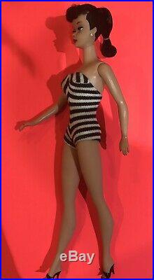 Vintage #5 Barbie BRUNETTE PONYTAILDOLL SS Heels BEAUTIFUL 1962