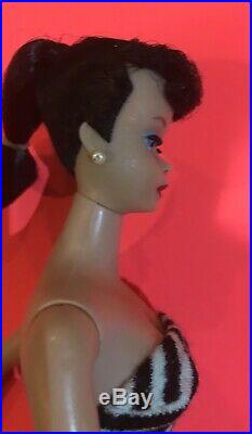 Vintage #5 Barbie BRUNETTE PONYTAILDOLL SS Heels BEAUTIFUL 1962