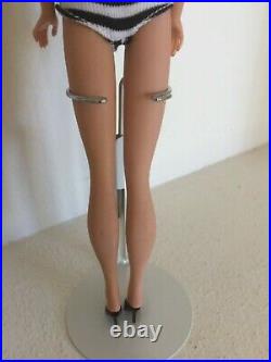 Vintage #5 Brunette Ponytail Barbie + box wire stand booklet shoes sunglasses