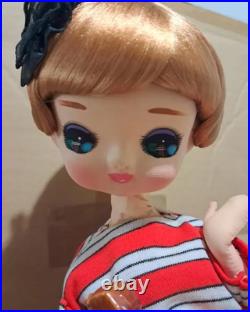 Vintage 60's Pose Cloth Doll Big Eyes Bradley Style 42 cm Japan kitsch mod girl