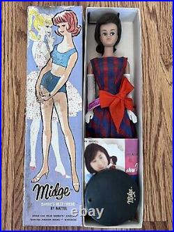 Vintage 60s Japanese Midge Dressed Box Barbie Doll w Stand Box Booklet BEAU TIME