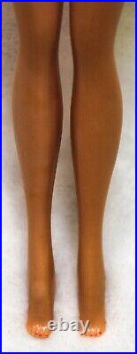 Vintage #6 Ponytail Barbie Doll Honey Blond Hair In Striped Suit Japan Mattel