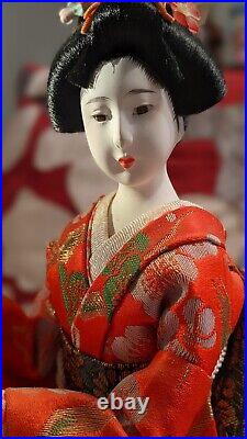 Vintage 9 inch Japanese Geisha Doll with base
