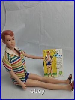 Vintage Allan Doll in Original Outfit -1 Shoe withBooklet Barbie Mattel Japan 1964