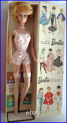 Vintage American Girl Side Part Bubblecut Barbie Doll 1958-59 European W box Vintage American Girl Side Part Bubblecut Barbie Doll 1958-59 European W box