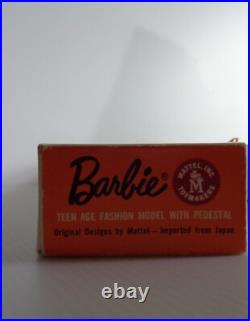 Vintage American Girl Side Part Bubblecut Barbie Doll 1958-59 European W box Vintage American Girl Side Part Bubblecut Barbie Doll 1958-59 European W box
