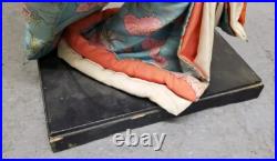 Vintage Antique Japanese Doll Kimono Geisha Large 24 in Shipping Crate