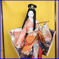Vintage Antique Japanese Doll Kimono Geisha Pink With Box 18 USED